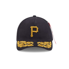 Alpha Industries x Pittsburgh Pirates Black 9FORTY M-Crown A-Frame Snapback Hat