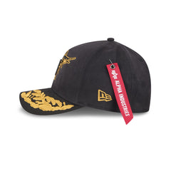 Alpha Industries x Miami Marlins Black 9FORTY M-Crown A-Frame Snapback Hat