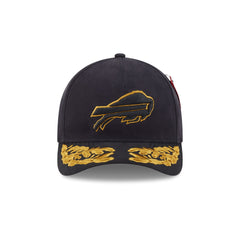 Alpha Industries x Buffalo Bills Black 9FORTY M-Crown A-Frame Snapback Hat