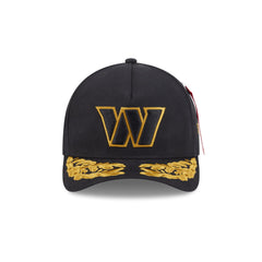 Alpha Industries x Washington Commanders Black 9FORTY M-Crown A-Frame Snapback Hat