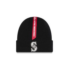 Alpha Industries x Seattle Mariners Black Cuff Knit Hat