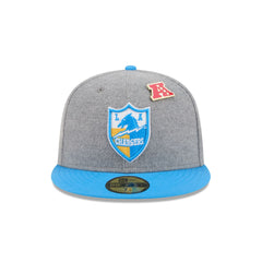 Los Angeles Chargers Heather Gray Wool 59FIFTY Fitted Hat