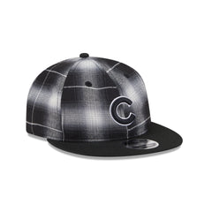 Chicago Cubs Black and White Plaid Retro Crown 9FIFTY Snapback Hat