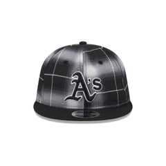 Athletics Black and White Plaid Retro Crown 9FIFTY Snapback Hat