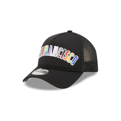 San Francisco Giants Rainbow Wordmark 9FORTY A-Frame Trucker Hat