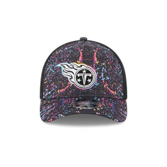 Tennessee Titans 2025 Crucial Catch 9FORTY M-Crown A-Frame Trucker Hat