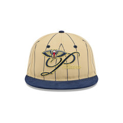 New Orleans Pelicans Pinstripe Script Retro Crown 9FIFTY Adjustable Hat