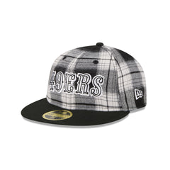San Francisco 49ers Grunge Plaid Retro Crown 59FIFTY Fitted Hat
