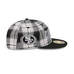 San Francisco 49ers Grunge Plaid Retro Crown 59FIFTY Fitted Hat
