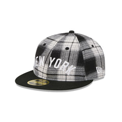 New York Yankees Grunge Plaid Retro Crown 59FIFTY Fitted Hat