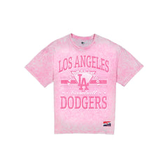 Los Angeles Dodgers Throwback Vintage Wash Women's Pink T-Shirt