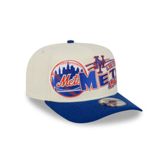 New York Mets Chrome White Classic 9FIFTY A-Frame Snapback Hat