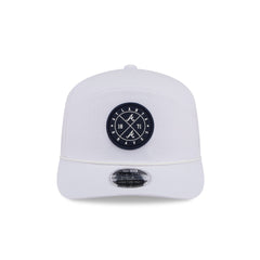 Atlanta Braves Circle Logo White Split Panel 9SEVENTY Stretch-Snap Hat