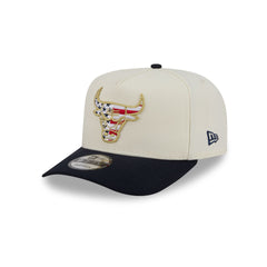 Chicago Bulls Chrome White Stars and Stripes 9FIFTY A-Frame Snapback Hat