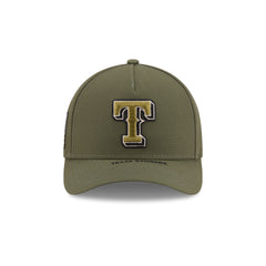 Texas Rangers Armed Forces Day 2026 9FORTY M-Crown A-Frame Snapback Hat