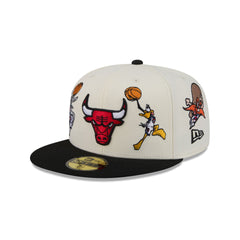 Space Jam x Chicago Bulls Tune Squad Chrome White 59FIFTY Fitted Hat