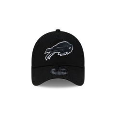Buffalo Bills Side Script Black 9FORTY A-Frame Trucker Hat