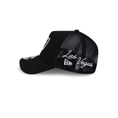 Las Vegas Raiders Side Script 9FORTY A-Frame Trucker Hat