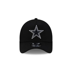Dallas Cowboys Side Script Black 9FORTY A-Frame Trucker Hat