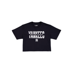 New York Yankees Women's Cropped Split T-Shirt