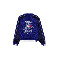 Toronto Blue Jays Women's Floral Satin Varsity Jacket