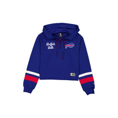 Buffalo Bills Women's Throwback Cropped Tie Hoodie