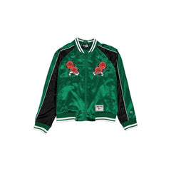 Boston Celtics Women's Floral Satin Varsity Jacket