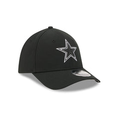Dallas Cowboys Poly Black & White 39THIRTY M-Crown Stretch Fit Hat