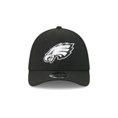 Philadelphia Eagles Poly Black & White 39THIRTY M-Crown Stretch Fit Hat