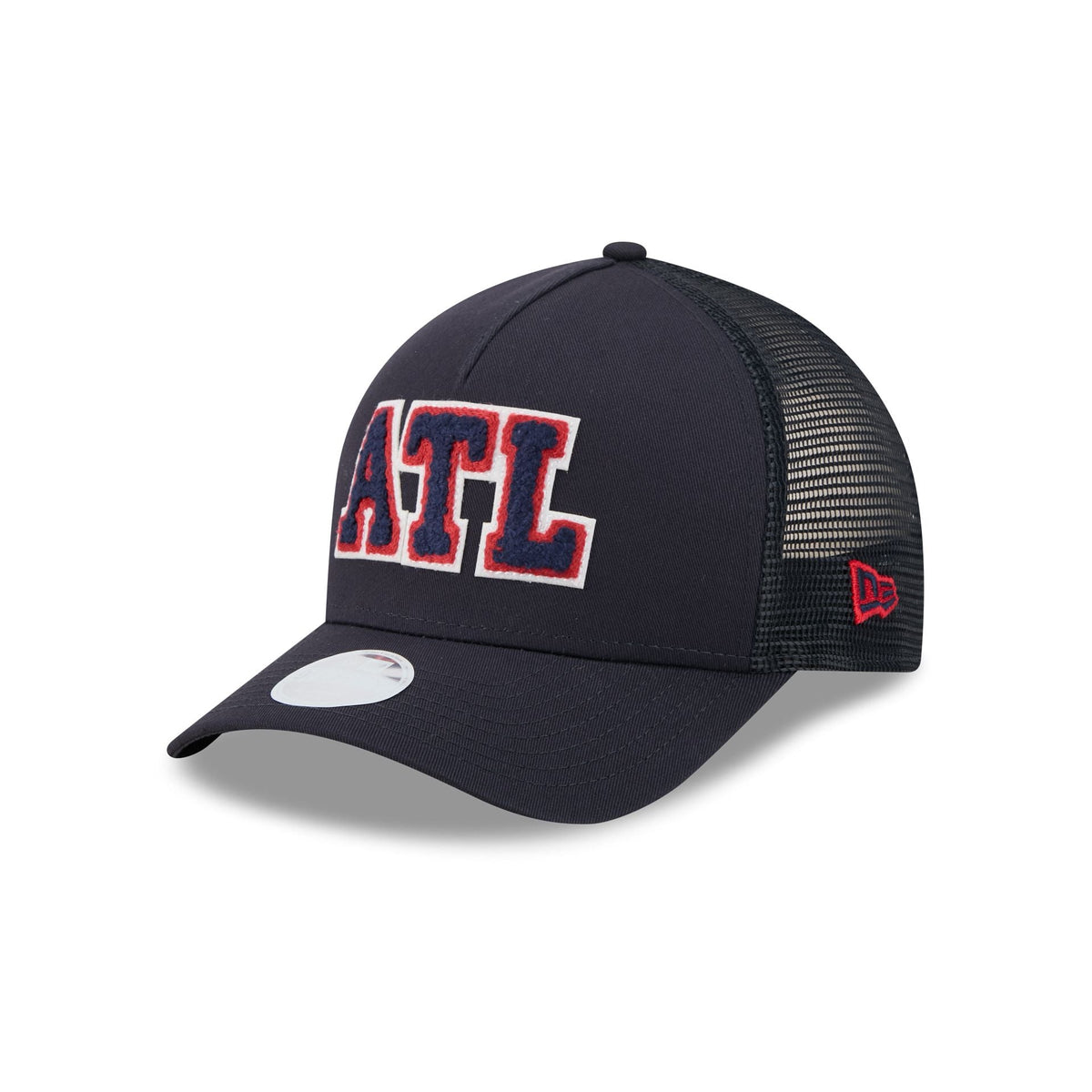 Atlanta Braves Scoreboard Women's 9FORTY M-Crown A-Frame Trucker Hat