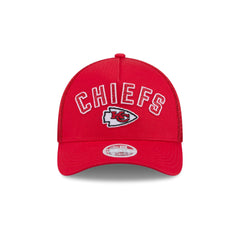 Kansas City Chiefs Sequin Wordmark Women's 9FORTY M-Crown A-Frame Trucker Hat
