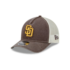 San Diego Padres Frayed Logo 9FORTY M-Crown A-Frame Trucker Hat