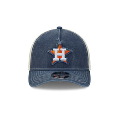 Houston Astros Frayed Logo 9FORTY M-Crown A-Frame Trucker Hat