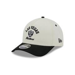 Las Vegas Raiders Arched Graphic Chrome White 9FORTY M-Crown A-Frame Snapback Hat