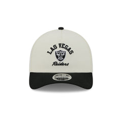 Las Vegas Raiders Arched Graphic Chrome White 9FORTY M-Crown A-Frame Snapback Hat