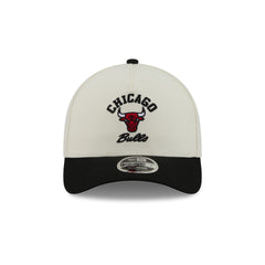 Chicago Bulls Arched Graphic Chrome White 9FORTY M-Crown A-Frame Snapback Hat