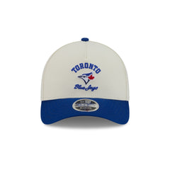 Toronto Blue Jays Arched Graphic Chrome White 9FORTY M-Crown A-Frame Snapback Hat