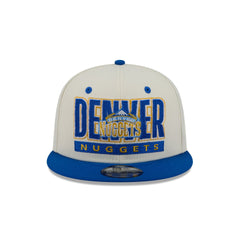 Denver Nuggets Classic Stacked Chrome 9FIFTY Snapback Hat