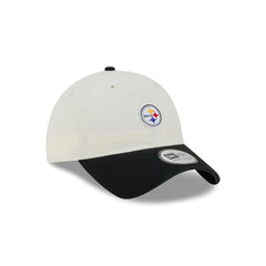 Pittsburgh Steelers Mini Logo Chrome White Casual Classic Adjustable Hat