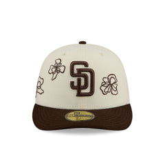 San Diego Padres Floral Outline 59FIFTY Fitted Hat