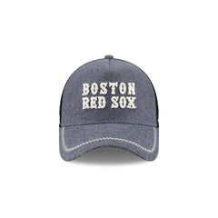 Boston Red Sox Navy Brushed Chambray 9FORTY A-Frame Trucker Hat