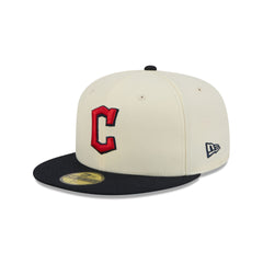 Cleveland Guardians Chrome White Basic 59FIFTY Fitted Hat