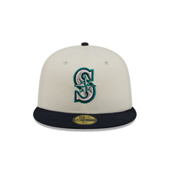 Seattle Mariners Chrome White Basic 59FIFTY Fitted Hat
