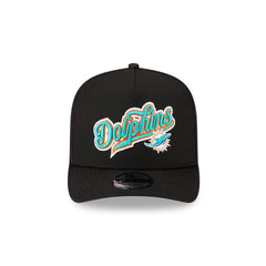 Born x Raised x Miami Dolphins Script Black 9FIFTY A-Frame Snapback Hat