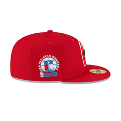 Houston Rockets 1972-1994 Hardwood Classics Scarlet 59FIFTY Fitted Hat