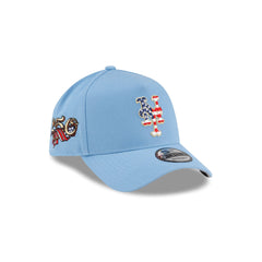 New York Mets Red. White & Blue 9FORTY A-Frame Snapback Hat