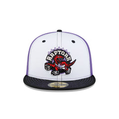 Toronto Raptors Hardwood Classics 2000s White Stitch 59FIFTY Fitted Hat
