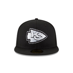 Kansas City Chiefs Black & White 59FIFTY Fitted Hat