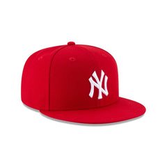 New York Yankees Basic Scarlet 9FIFTY Snapback Hat
