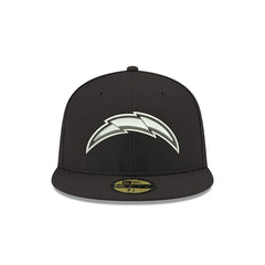 Los Angeles Chargers Black 59FIFTY Fitted Hat